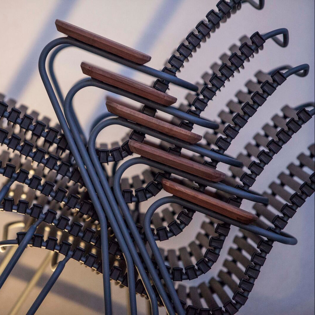 CLICK Outdoor Chair w/ Bamboo Armrests