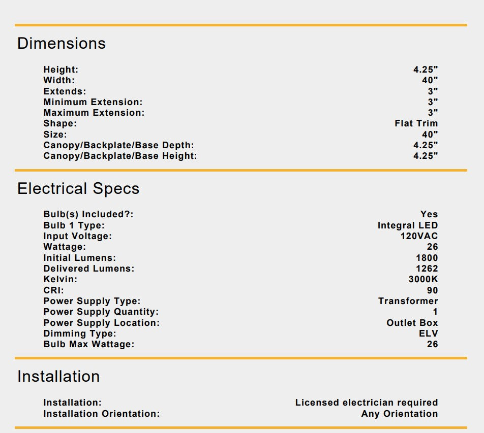 Sonneman Tubo Slim LED 40in Bath Bar - Floor Model