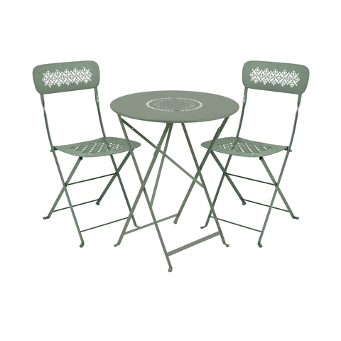 Bistro Table and 2 Chairs in Cactus