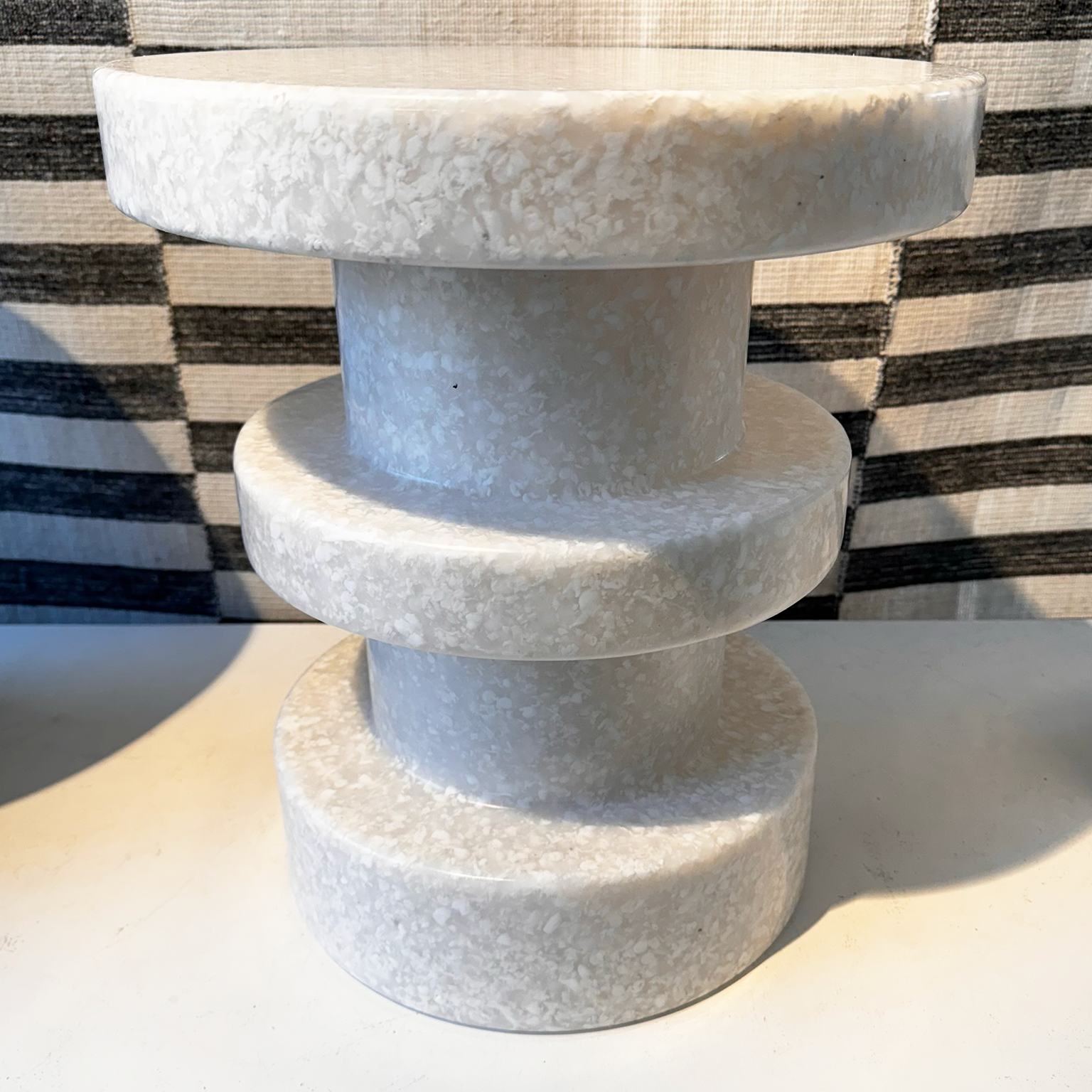 Bit Stool Stack in White / White