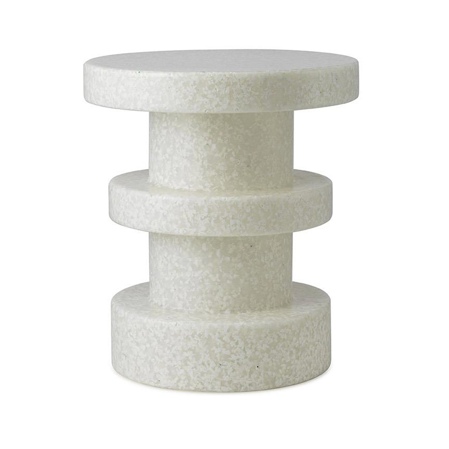 Bit Stool Stack in White / White