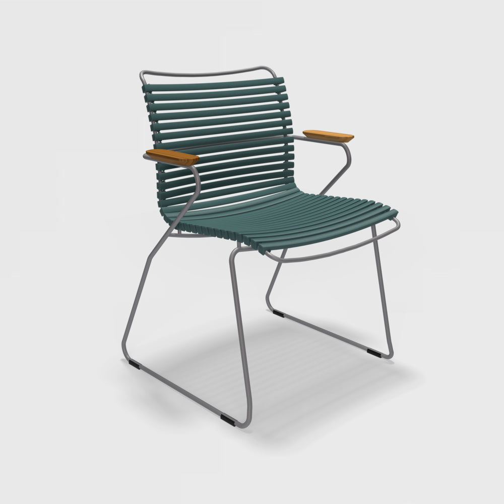 Click Outdoor Chair w/ Bamboo Armrests