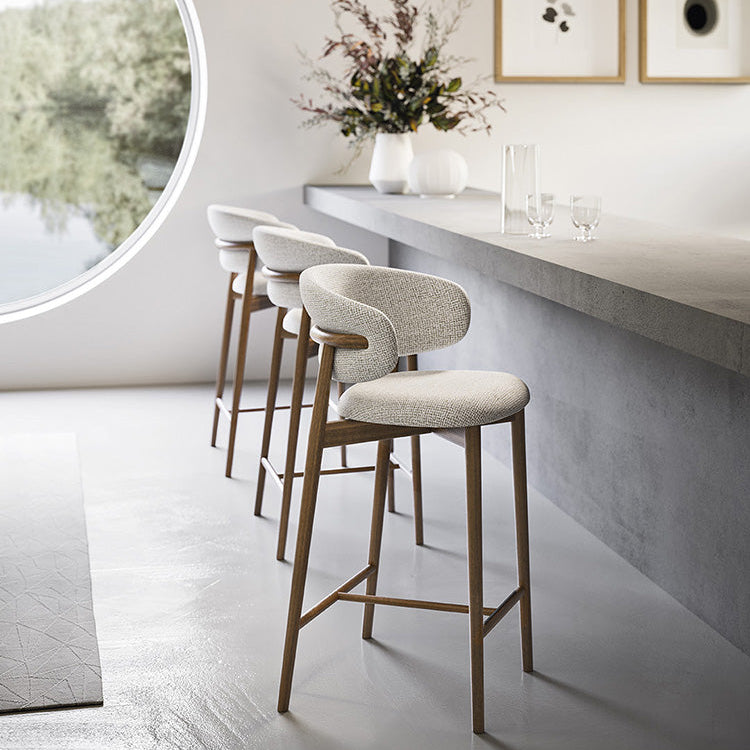 Oleandro Upholstered Padded-Seat Stool - Design Distillery
