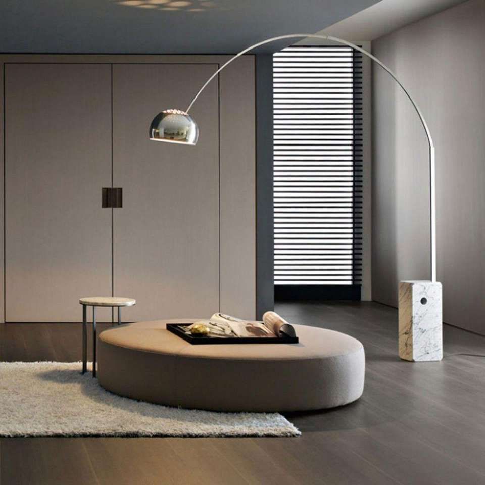 Arco Floor Lamp | LED or Incandescent Dimmable with Marble Base