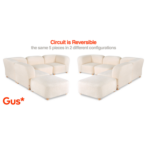 Gus Modern Circuit Modular Sectional Reversible