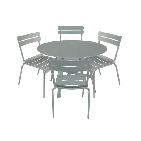 Round Outdoor Table and 4 Luxembourg Side Chairs