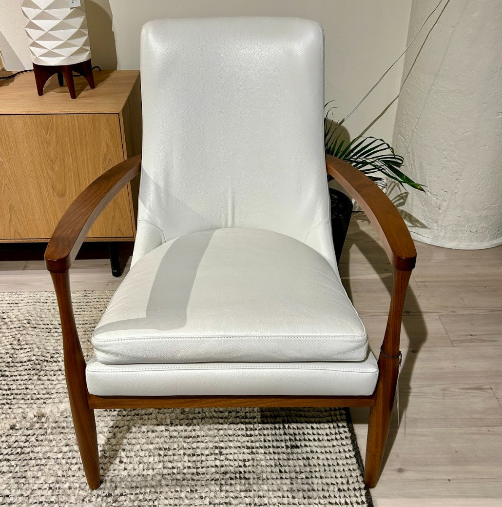 Aaron Leather Lounge Chair - Floor Model