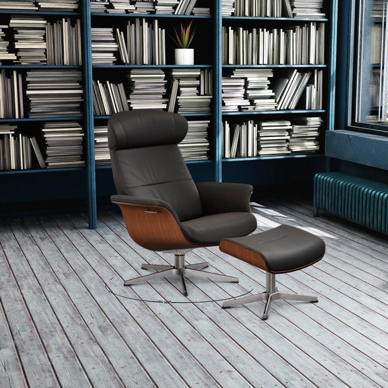 Timeout Swivel Recliner & Footstool