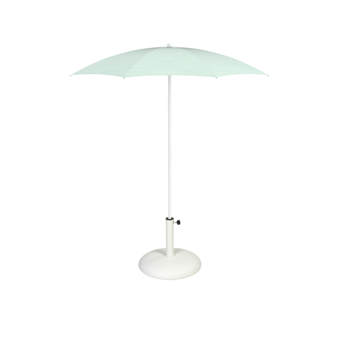 98.5" Outdoor Parasol in Ice Mint with Concrete Base