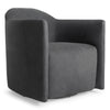 About Face Swivel Lounge Chair in InkLeather #color_ink leather