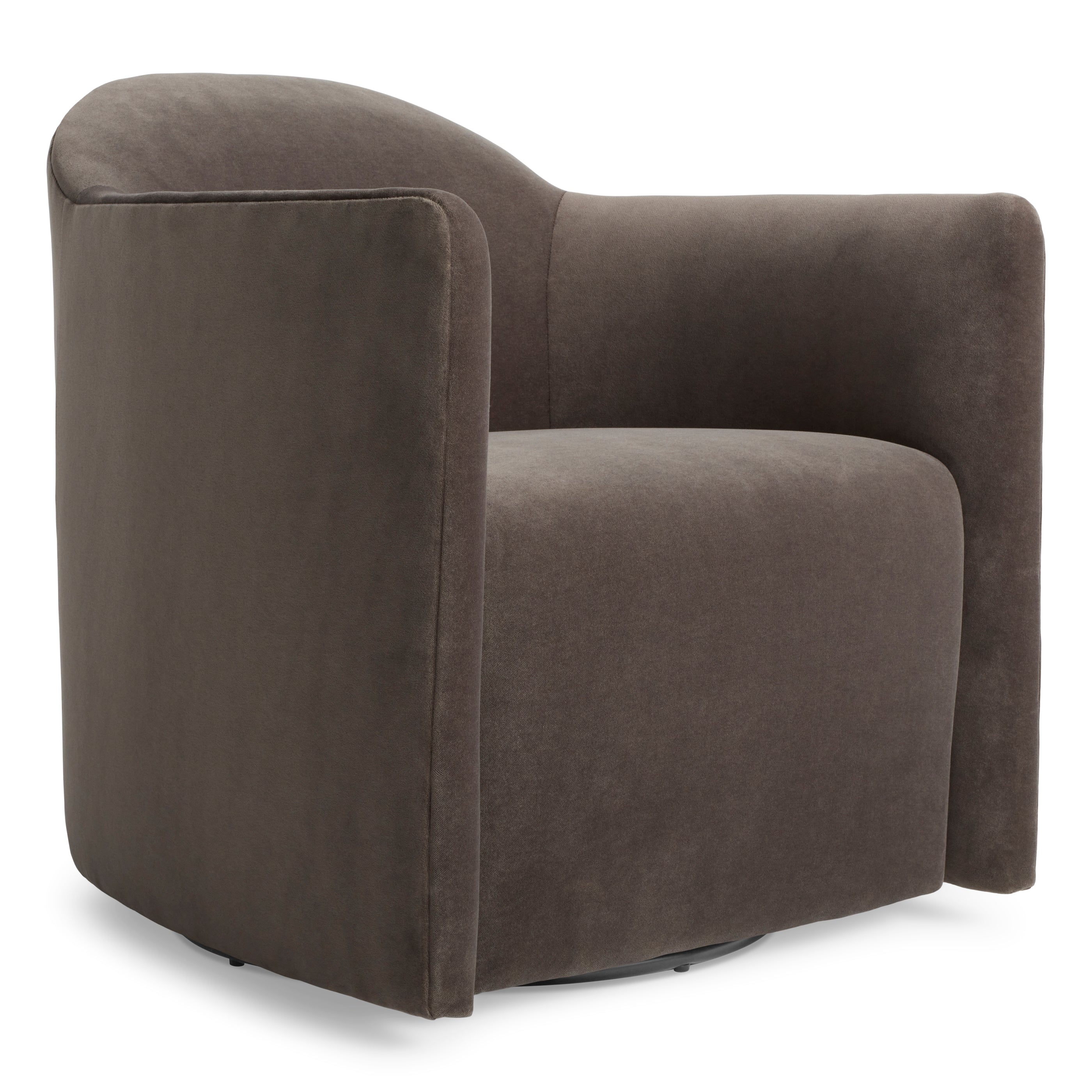 About Face Swivel Lounge Chair in Storm Velvet #color_storm velvet