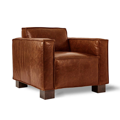 Gus* Modern Cabot Leather Lounge Chair - Design Distillery