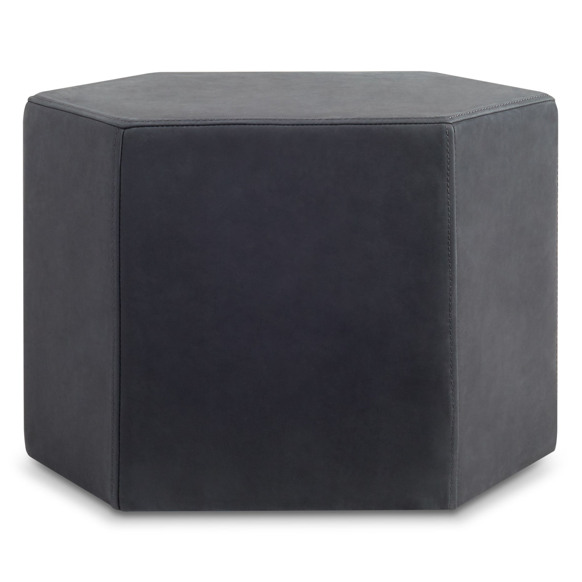 Hecks Leather Ottoman