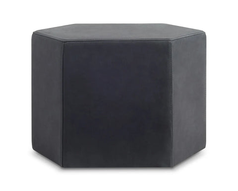 Hecks Leather Ottoman